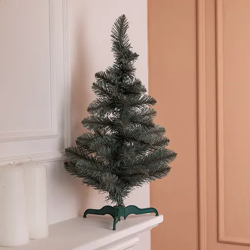 Штучна новорічна декоративна міні ялинка «Полонинська» блакитна 60 см Lugi SOK-M-03-1-3