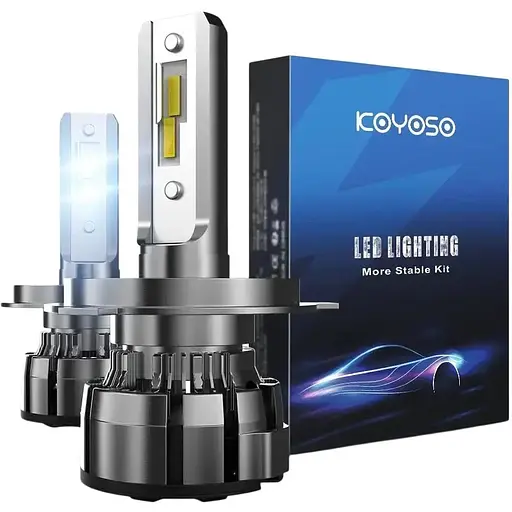 Світлодіодні автомобільні лампочки KOYOSO H4 16000LM 80W 6000 K 12V