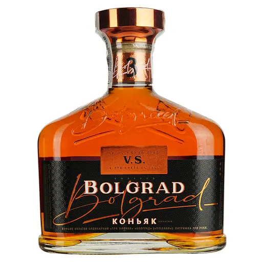Коньяк України Bolgrad VS 3 зірки 40% 0.5 л
