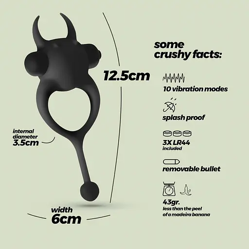 Віброкільце Crushious Daemon 12.5 см чорне - фото 10