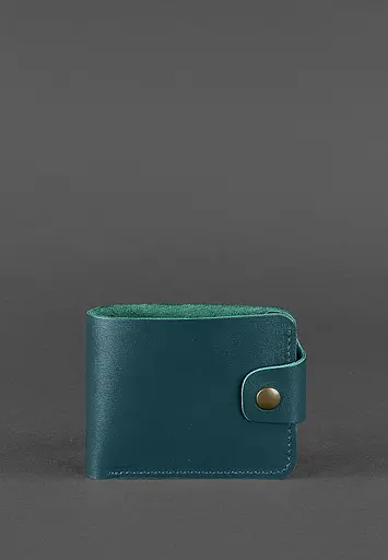 Кожаный портмоне 4.3 зеленый - фото 2