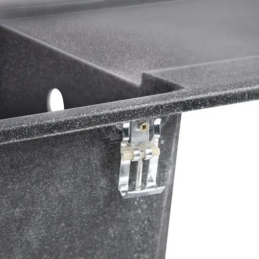 Кухонна мийка Lidz 790x495/230 BLA-03 (LIDZBLA03790495230), Чорний - фото 5