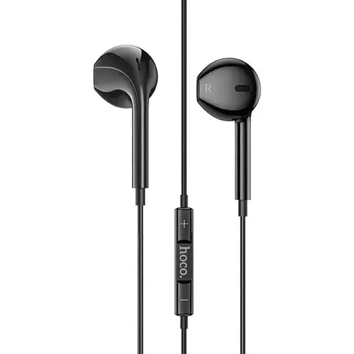 Наушники Hoco M101 Crystal joy wire-controlled earphones with microphone черный - фото 1