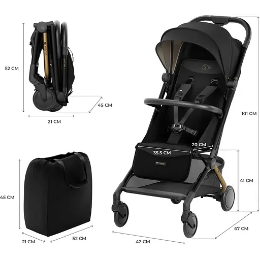 Коляска прогулянкова Kinderkraft Pilot 2 Midnight Black (SPILO02BLK0000) - фото 12