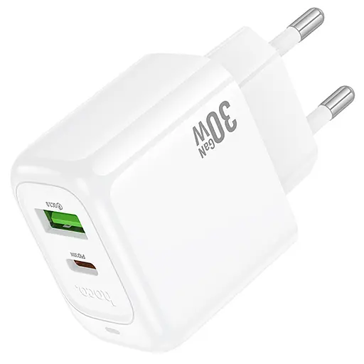 МЗП Hoco CS55A Surplus PD30W+QC3.0 (1USB-A/1C) White - фото 5