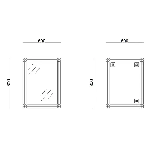 Дзеркало настінне Zerix Fonte MRZ10-600x800-Reverse прямокутне ZX5640 - фото 2