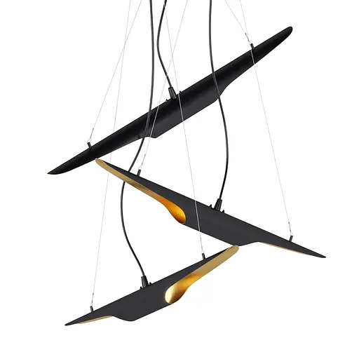 Люстра 3P-full, PikArt арт. 5504 Золотий/чорний - фото 1