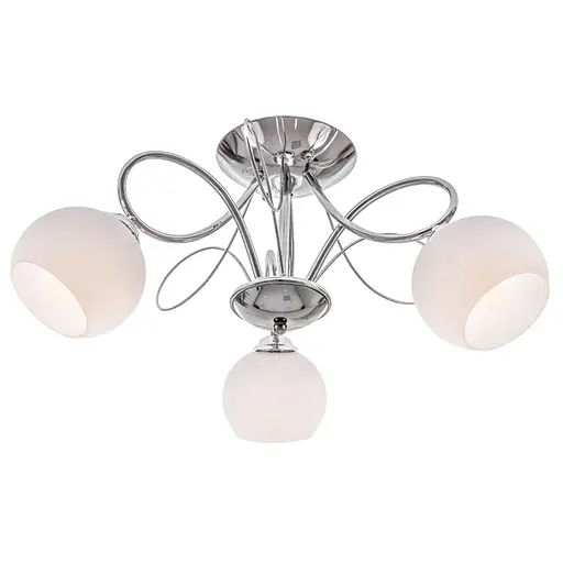 Люстра стельова Brille в спальню E27 60W CH+WH (LK-569C/3) - фото 5