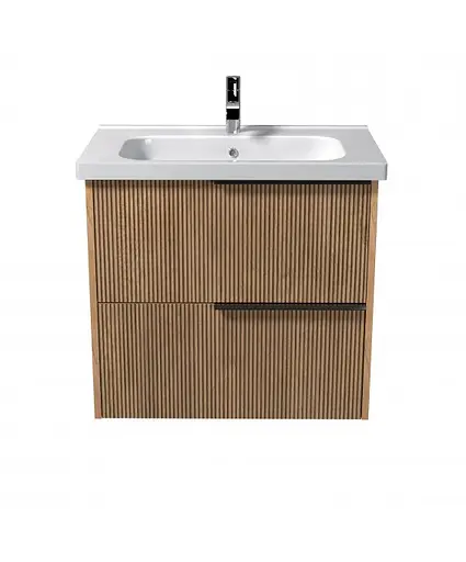 Тумба Мойдодир Grace 70-A з умивальником ID-70 дуб підсмажений - фото 4