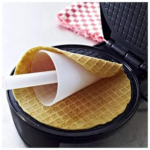 Електрична універсальна вафельниця Magio MG-398 770 Вт для трубочок, рожків та тонких вафель біла - фото 2