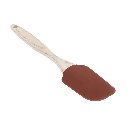 Лопатка силіконова кухонна з дерев'яною ручкою 22.5 см, Profsil Коричневий 87190 - фото 1