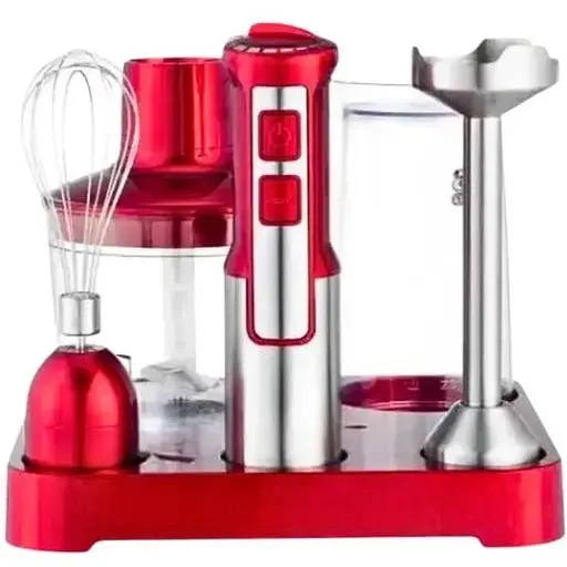 Занурювальний блендер Rainberg RB-2293 з підставкою 6в1 Червоний 1200Вт - фото 1