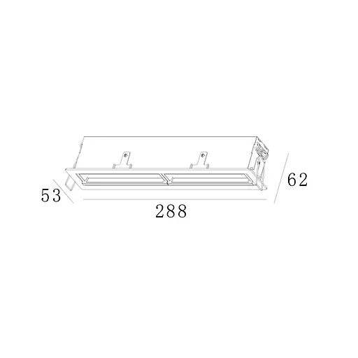 Вбудований світильник Skarlat RSL74105 10×2W WH+BK 3000K - фото 2