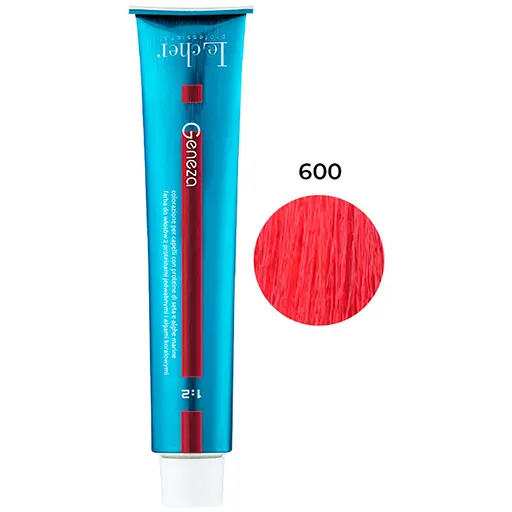 Профессиональная стойкая аммиачная крем-краска для волос Le Cher Geneza 600 ультра светлый красный 100 мл - фото 1