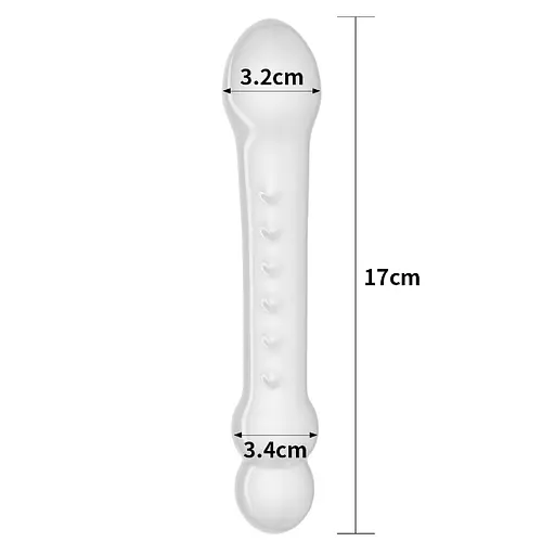 Скляний фалоімітатор LoveToys Glass Romance 19 см (прозорий) - фото 10