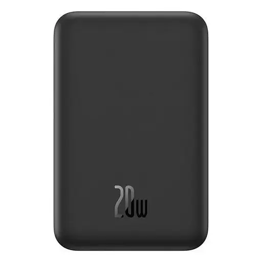 Магнитный павербанк Baseus Magnetic 5000 mAh 20 W с беспроводной зарядкой MagSafe и индикатором заряда черный - фото 3