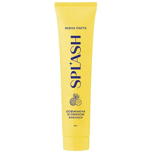 Зубна паста Splash освіжаюча зі смаком ананасу 75 г - фото 1