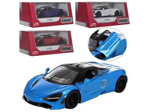 Металлическая инерционная легковая модель McLaren S 5", открывающиеся двери (В ассортименте) - фото 3