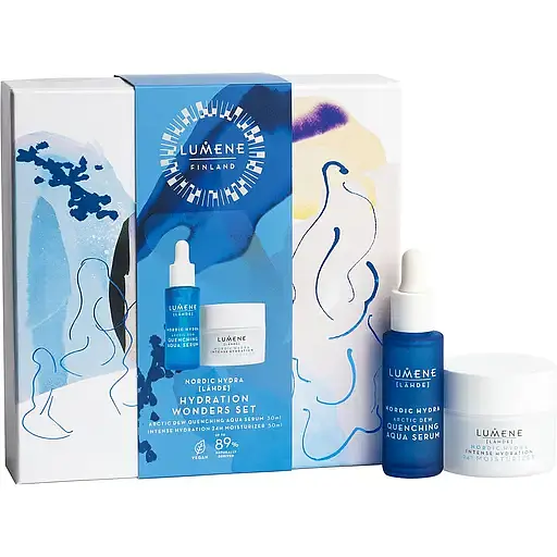 Набор Lumene Lahde Arctic Dew: Увлажняющая сыворотка 30 мл + Дневной увлажняющий крем Lahde Intense Hydration 24h 50 мл (8000020096453) - фото 1