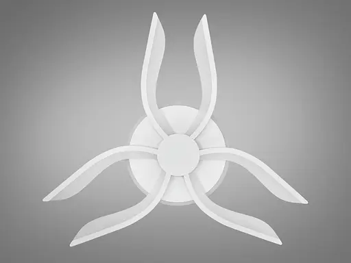 Дизайнерська світлодіодна люстра з пультом, підсвіткою, 60W, біла - фото 4