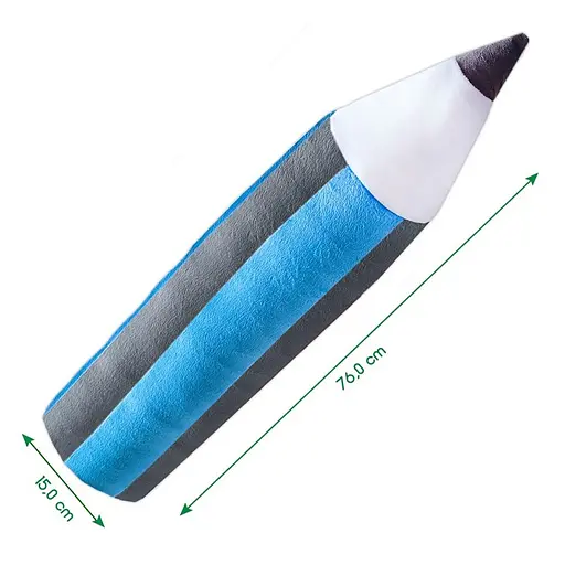 Мягконабивная игрушка "Карандаш" МС 180302-01 серо-голубой 76 см - фото 2