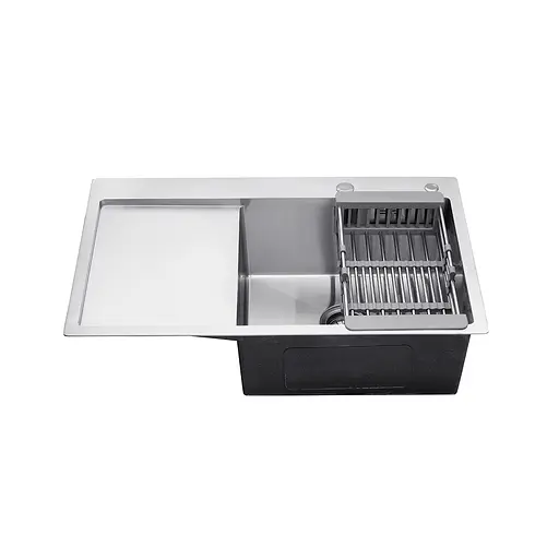 Кухонная мойка Kroner KRP Gebürstet-7849RHM (3,0/1,0 мм) CV025276, Нержавеющая сталь - фото 5