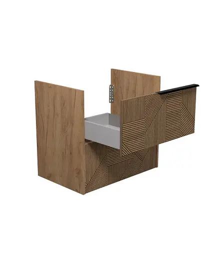 Тумба Мойдодир Cubic 70-A під умивальник дуб обпалений - фото 2