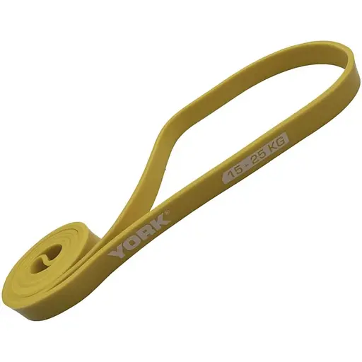 Резинка для фитнеса York Fitness 15-25кг - 2080x22x4,5 мм, желтый