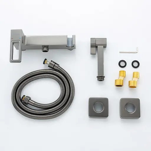 Гігієнічний душ Gappo зовнішнього монтажу 150 мм Gungrey G2017-9, графітовий хром - фото 2