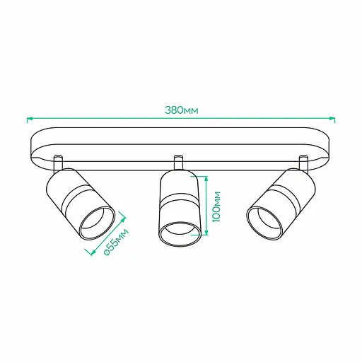 Спот Ardero ML312-3 BAMBOO під лампу білий золото - фото 2