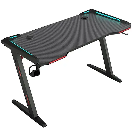 Геймерский компьютерный стол GT Racer T-1226 (120x60x73) Black - фото 1