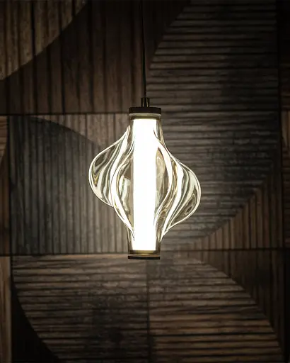 Подвесной светильник, люстра TK Lighting 18212 Elva LED 1x8W 3000K 1032Lm IP20 латунный - фото 3