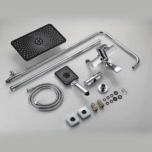 Душевая система Frap F2469, поворотный излив - переключатель на лейку, 3 режима, Хром - фото 6