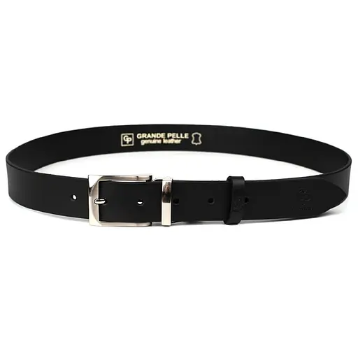 Ремінь шкіряний Grande Pelle чорний 120х3.5х0.5 см acs0032058 - фото 2