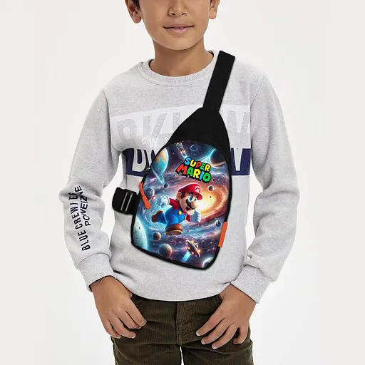 Сумка через плече дитяча Супер Маріо 29х17 см сумка слінг для хлопчика (02180)