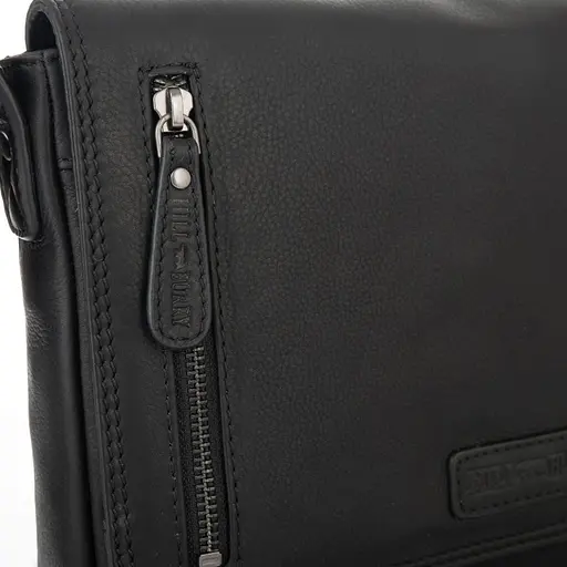 Чоловіча шкіряна сумка через плече Hill&Burry 22.5х18х5 см sum0025723 - фото 5