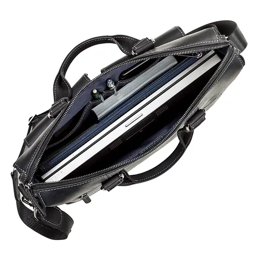 Чоловіча шкіряна сумка SHVIGEL 39х27х10,5 см sum0012568 - фото 4