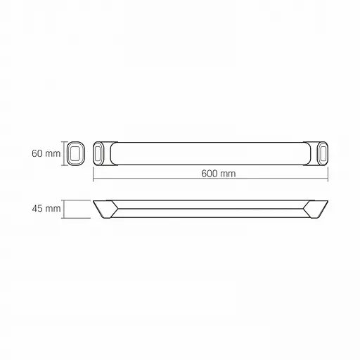 LED світильник лінійний VIDEX 36W 0.6М 5000K 220V чорний - фото 9