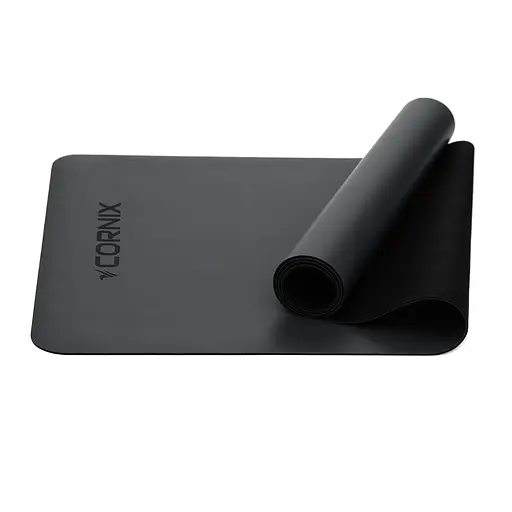 Килимок спортивний Cornix PU 183 x 68 x 0.4 см для йоги та фітнесу XR-0317 Black - фото 6