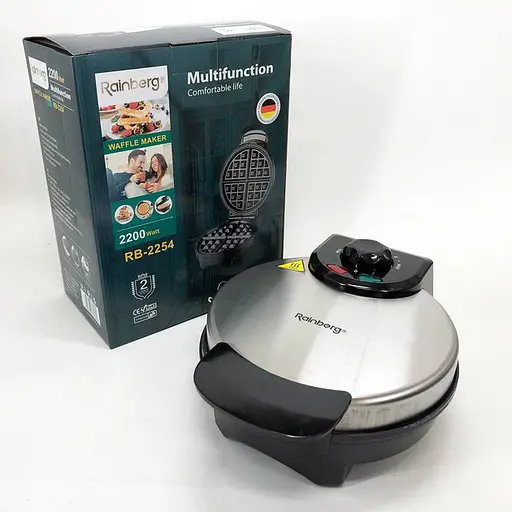 Круглая электровафельница Rainberg RB-2254 для толстых бельгийских вафель 2200 Вт - фото 4