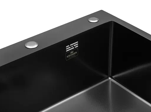 Кухонна мийка Kroner KRP Derby - 5050HM PVD (2,5/0,5 мм) (CV027240) - фото 3