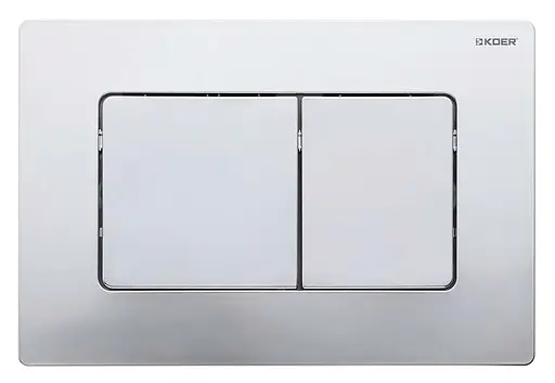 Панель смыва Koer KT-0602-01 пластиковая, кнопка квадратная KR5178, Хром - фото 3
