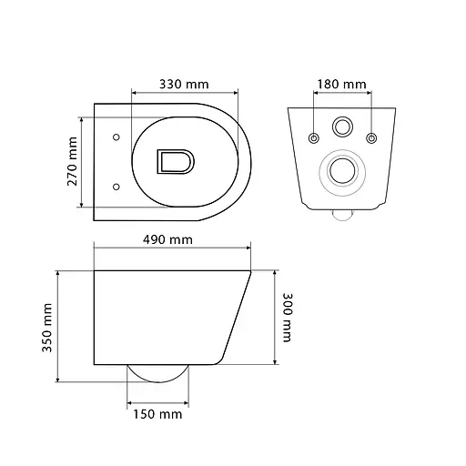 Подвесной унитаз VBI Tino white VBI-020600, Белый - фото 2