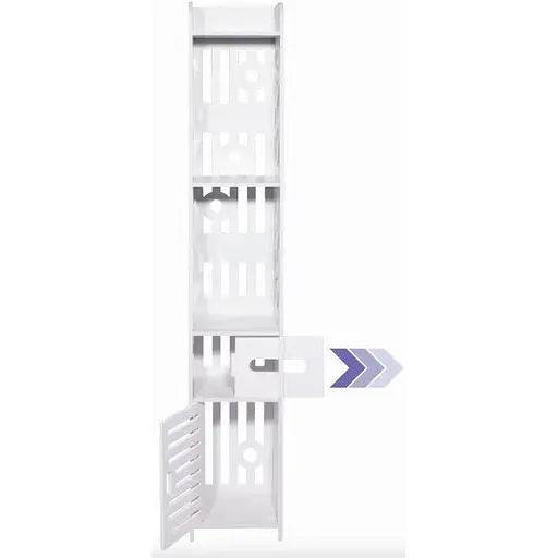 Пенал-шкаф Leobert Cubic для ванны 120см напольный - фото 6