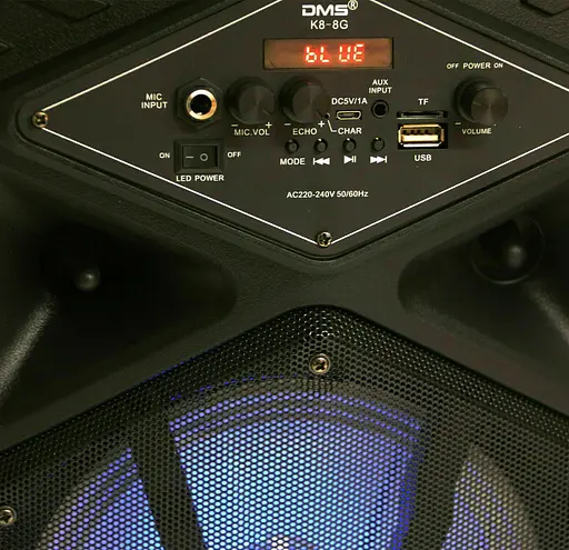 Колонка акумуляторна DMS K8-8G Bluetooth, USB, MP3, Wireless LED - фото 6