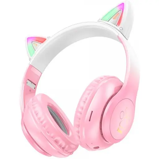 Беспроводные наушники Bluetooth Hoco W42 White/Pink Box