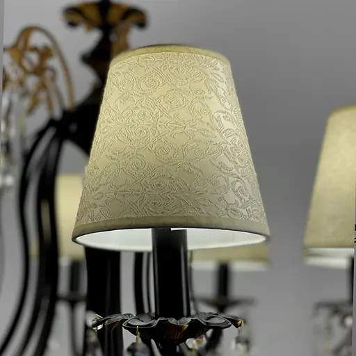 Кришталева люстра з абажурами Line.F Кількість ламп 5 - фото 7