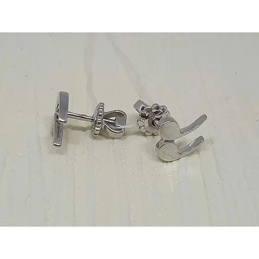 Срібні сережки-пуссети ILSAV. С0130Р - фото 3