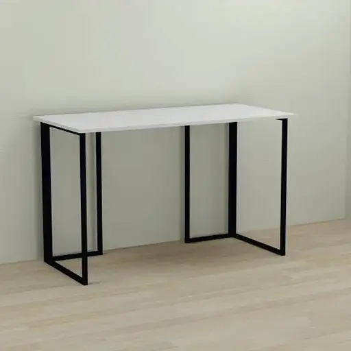 Компьютерный стол Ferrum-decor Ханна 75x120x60 черный ДСП Белый 32мм (FRD-103486)