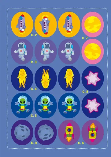 Школа креативного дозвілля. Космос. 40 наліпок - фото 4